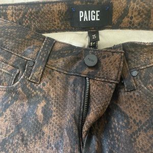 NWOT Paige snake skin waxy jeans!